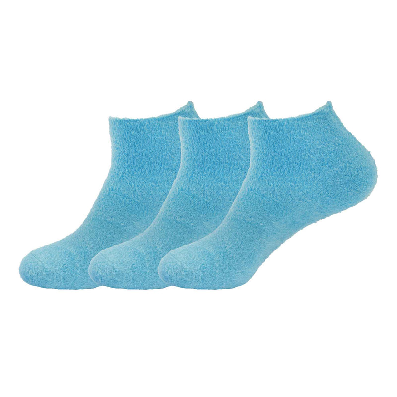 Women's Super Aloe Infused Fuzzy Nylon Socks, 3 Pairs Singles