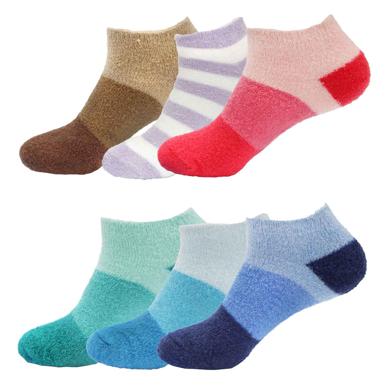 Women's Super Aloe Infused Fuzzy Nylon Socks, Assortments