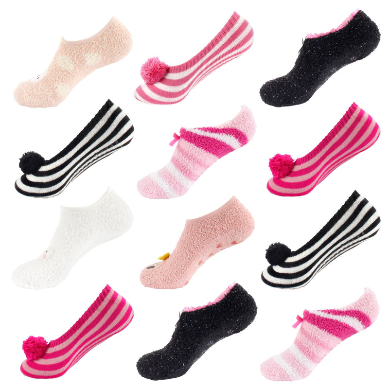 Women's Fuzzy Socks Assortments: 12 Pairs