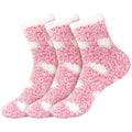 magenta fuzzy polka dot socks