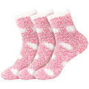 magenta fuzzy polka dot socks