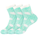 spring green fuzzy polka dot socks