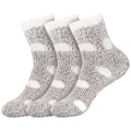 grey fuzzy polka dot socks