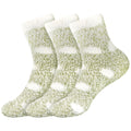 olive green fuzzy polka dot socks