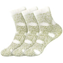 olive green fuzzy polka dot socks