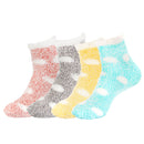 Women's Fuzzy Polka Dot Cuff Socks