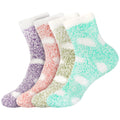 fuzzy polka dot socks