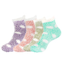 Women's Fuzzy Polka Dot Cuff Socks