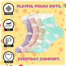 fuzzy playful polka dot socks for everyday comfort are soft and warm