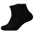 Unisex Quarter Bamboo Athletic Socks: 4 Pairs