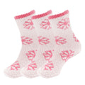 Women's M/L/XL Super Soft Warm Cozy Fuzzy Snowflake Home Socks - 3 Pair