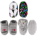 Infant Toddler Soft Furry Plush Cozy Fuzzy Booties Slippers