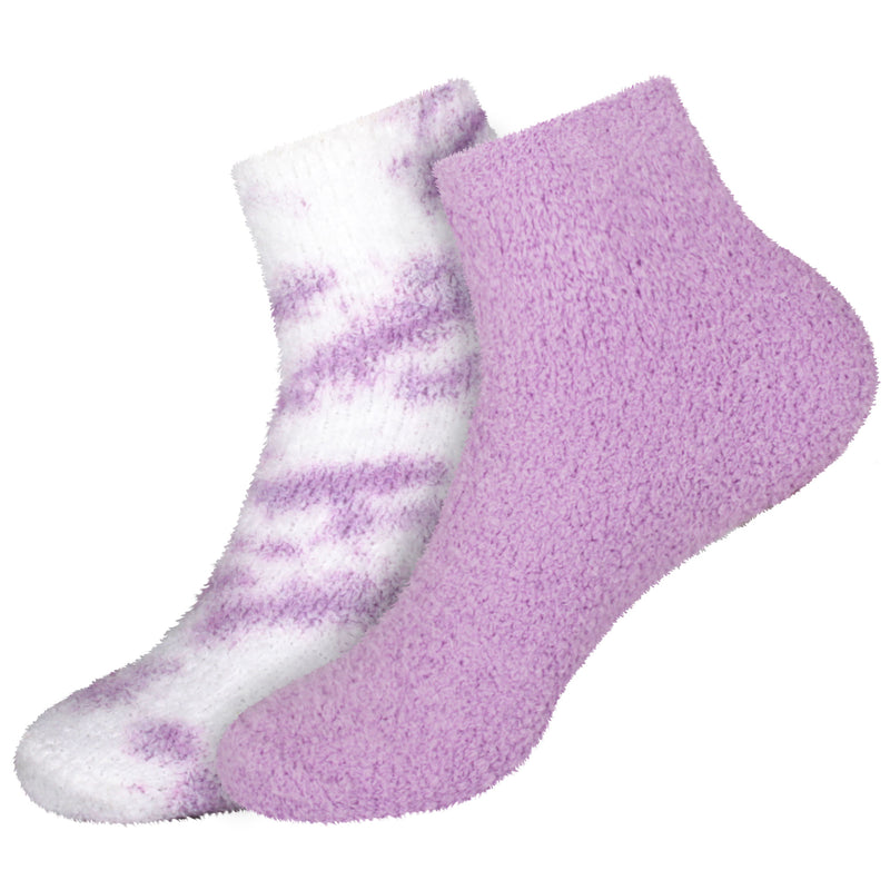 Women's Fuzzy Warm Fluffy Tie-Dye Colorful Ankle Socks