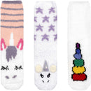 Women's Fuzzy Unicorn Crew Socks Assortments