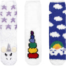 Women's Fuzzy Unicorn Crew Socks Assortments