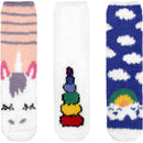 Women's Fuzzy Unicorn Crew Socks Assortments