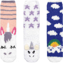 Women's Fuzzy Unicorn Crew Socks Assortments