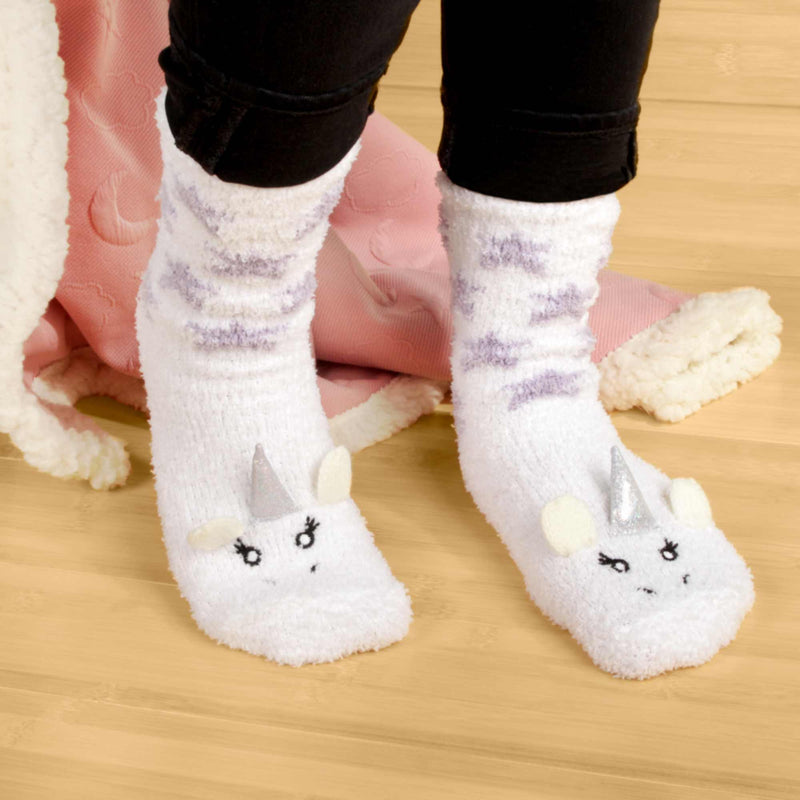 Women's Soft Warm Fuzzy Furry Cozy Unicorn Series Crew Socks, Assortments