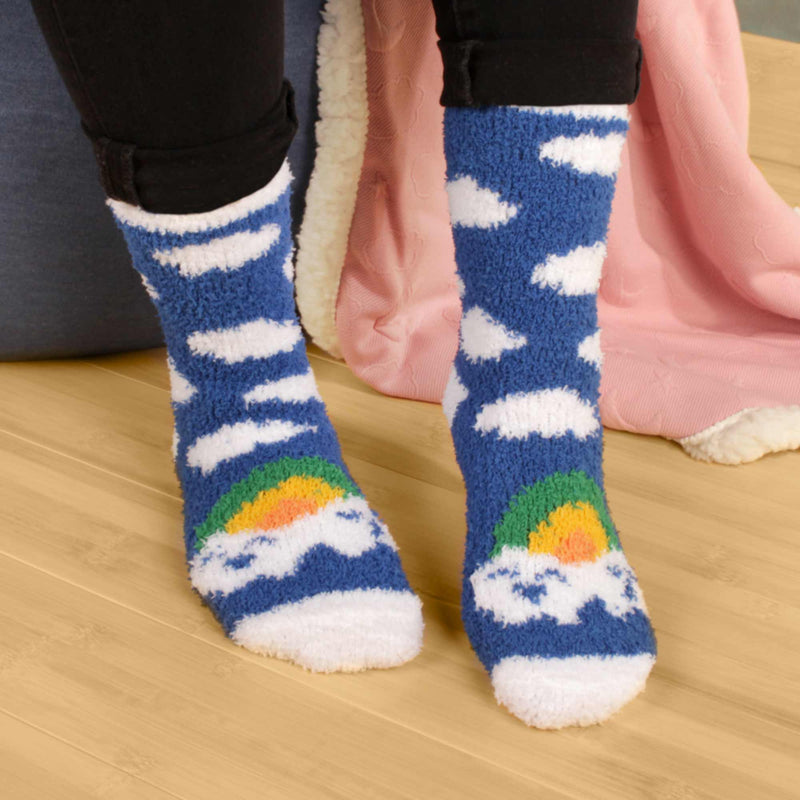 Women's Soft Warm Fuzzy Furry Cozy Unicorn Series Crew Socks, Singles