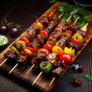 bamboo sharp point 3mm skewers kebabs meat steak bell peppers onions
