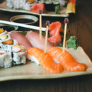 BambooMN bamboo brown ball double skewer picks bead sushi salmon