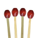 BambooMN bamboo brown ball double skewer picks bead tops