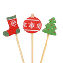 bamboo christmas decoration picks tree stocking ball ornament food drink appetizer