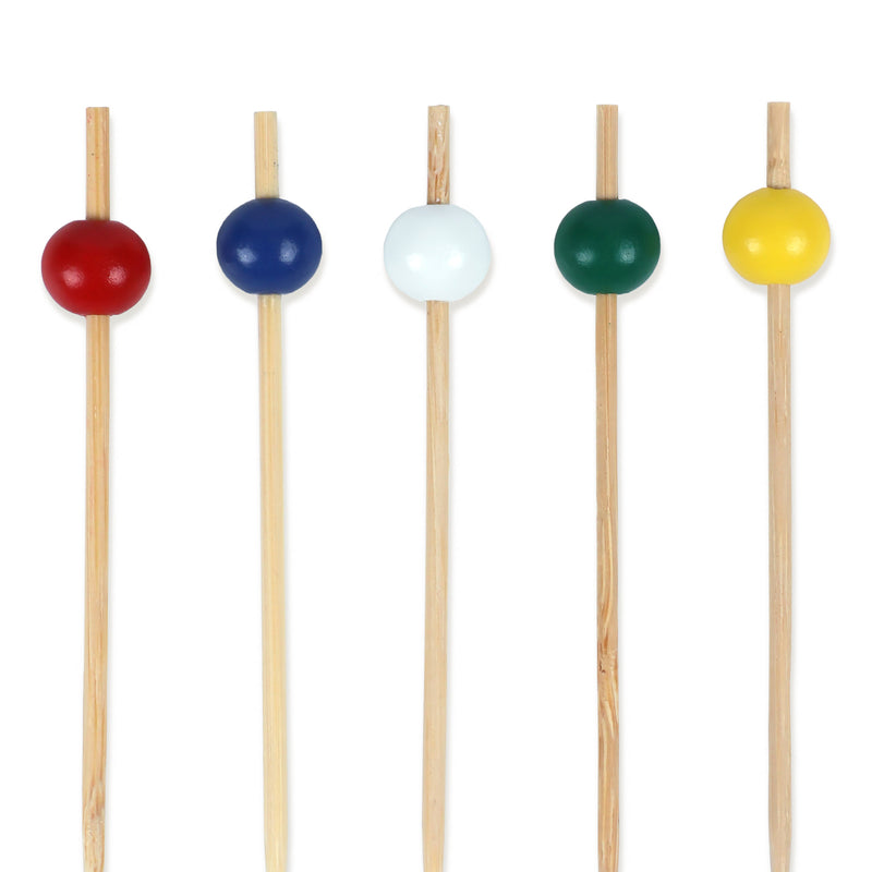 bamboo ball picks colors assorted