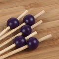 bamboo ball picks colors assorted toppers stick skewer food appetizer drink cocktail purple