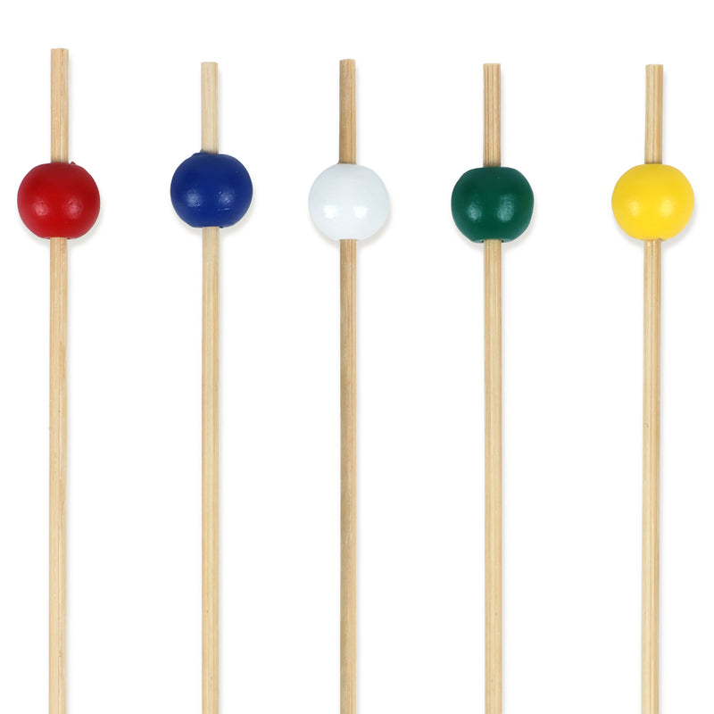 bamboo ball picks colors assorted