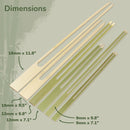 bamboo double prong fondue bbq food appetizer skewers dimensions measurements measure size