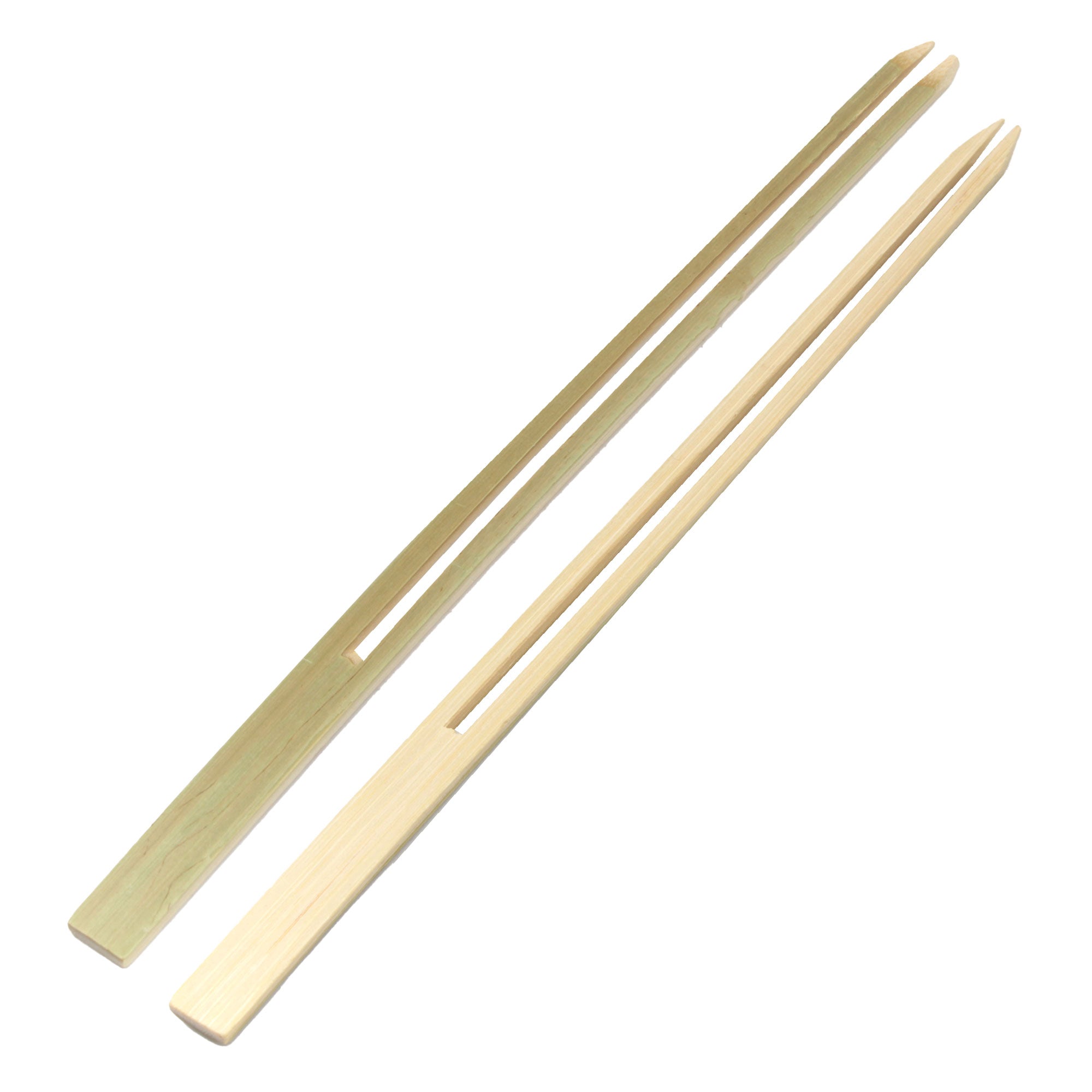 bamboo double prong fondue bbq food appetizer skewers 9mm 7.1"