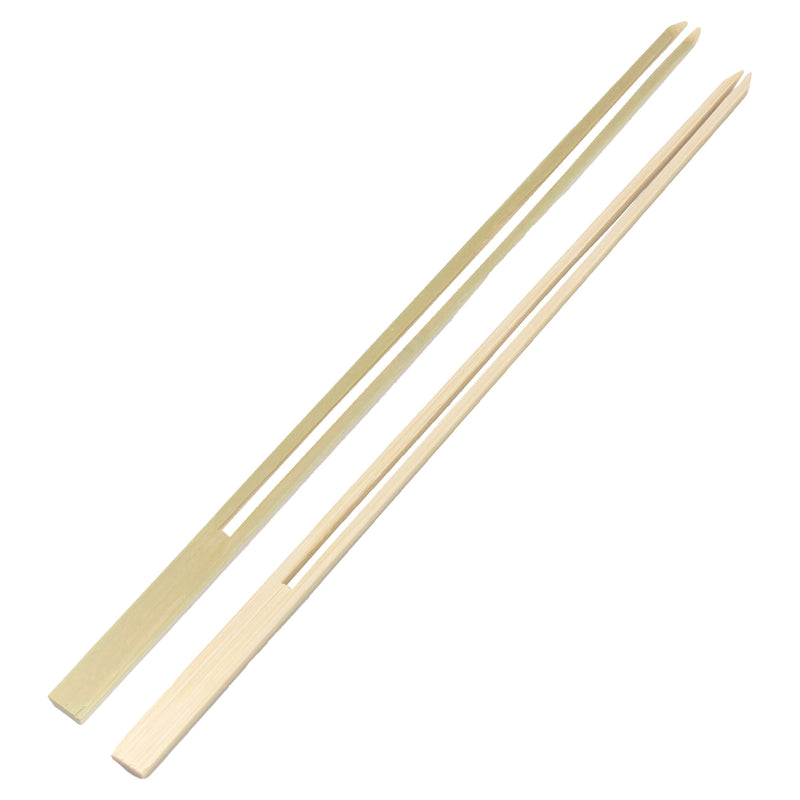 bamboo double prong fondue bbq food appetizer skewers 9mm 9.8"