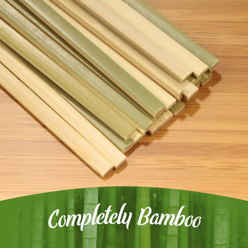 natural bamboo flat sticks picks skewers pack cutting board completely 100%