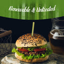 bamboo flat sticks picks skewers burger grilled hamburger