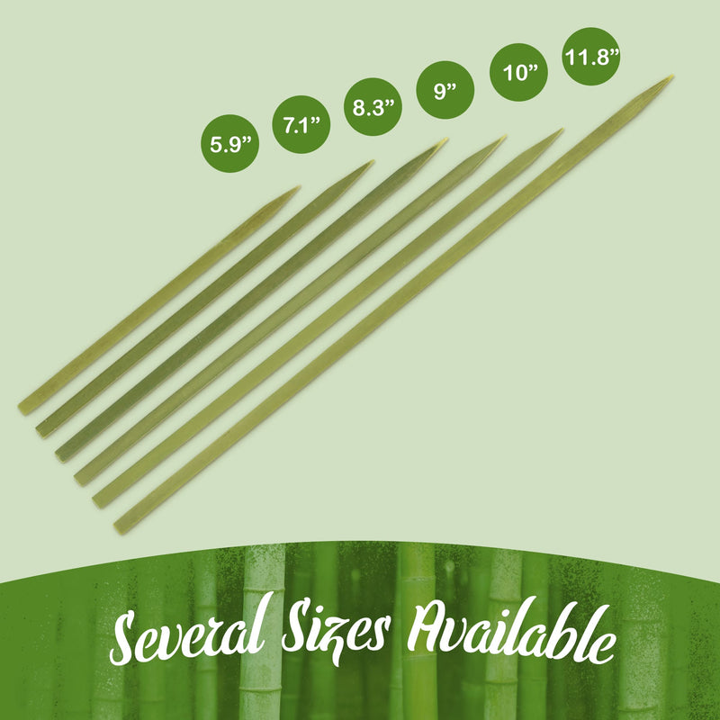 natural bamboo flat sticks picks skewers pack size several available measure tape