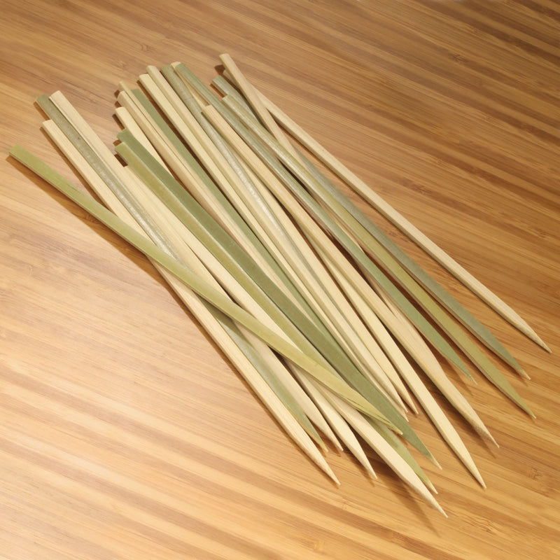 natural bamboo flat sticks picks skewers pack cutting board