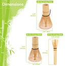 bamboo tea whisk diameters dimensions measurements