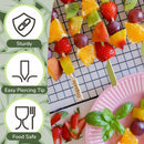 organic label bamboo paddle picks skewers food drink cocktail appetizer dessert white sturdy easy piercing tip safe