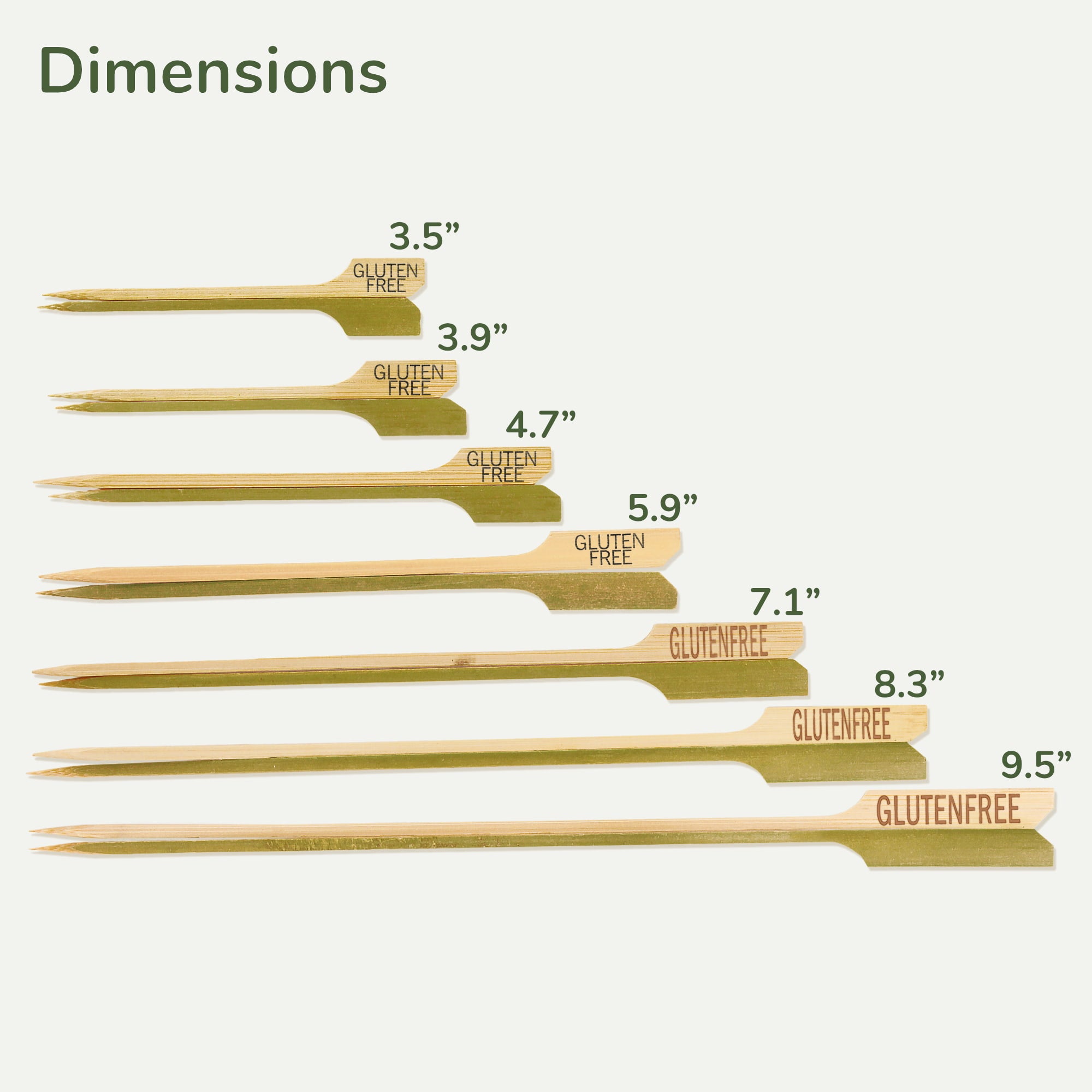 Gluten Free Paddle Bamboo Food Picks