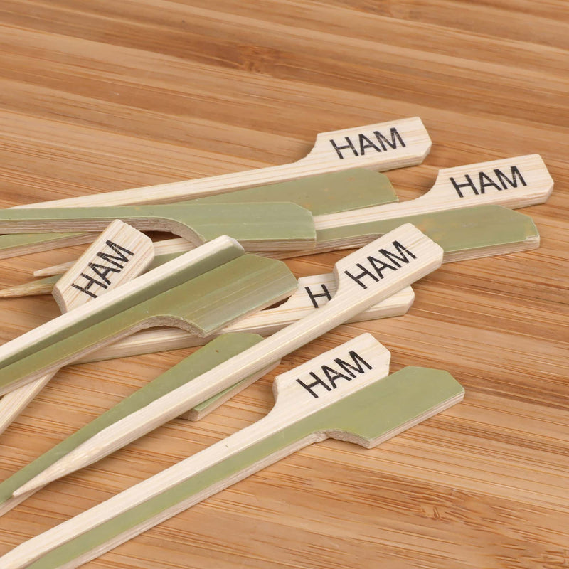 Ham Bamboo Paddle Food Pick