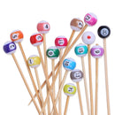 Billiard Pool Ball Bamboo Food Picks