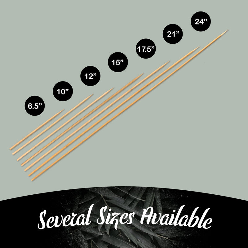 bamboo skewer several sizes available 4mm food round sharp measure tape ruler