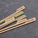 bamboo wild caught paddle pick skewers renewable food safe sturdy fish 4.7"