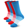 Unisex Bamboo Rayon Tri-Color Crew Socks