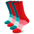 Unisex Bamboo Rayon Tri-Color Crew Socks