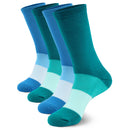 Unisex Bamboo Rayon Tri-Color Crew Socks