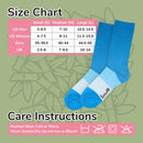 bamboo crew sock size chart and composition