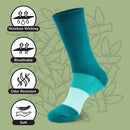 moisture wicking, breathable, odor-resistant and comfortable rayon from bamboo crew socks