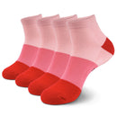 Unisex Bamboo Rayon Tri-Color Quarter Socks